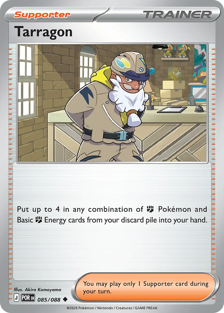 Tarragon Pokemon card from Perfect Order, card number 85