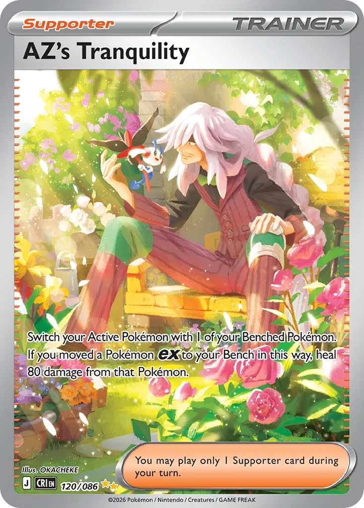 AZ's Tranquility Pokemon card from Chaos Rising, card number 120