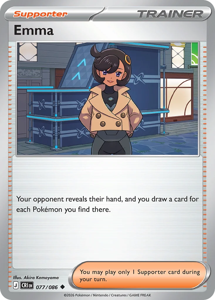 Emma Pokemon card from Chaos Rising, card number 77