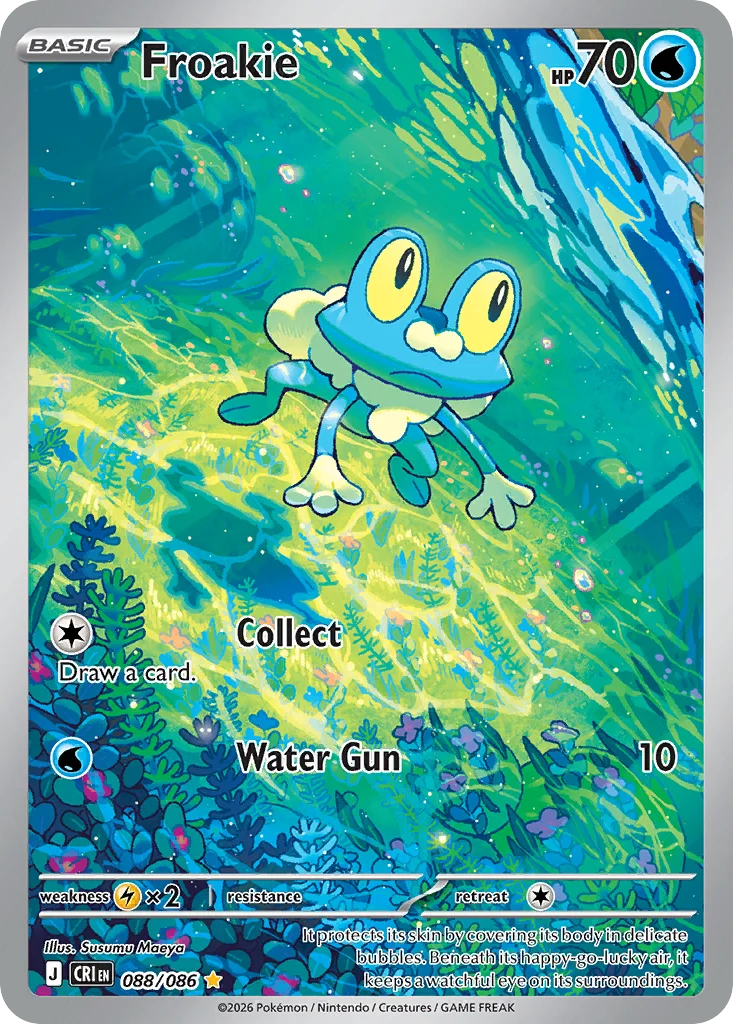 Froakie Pokemon card from Chaos Rising, card number 88
