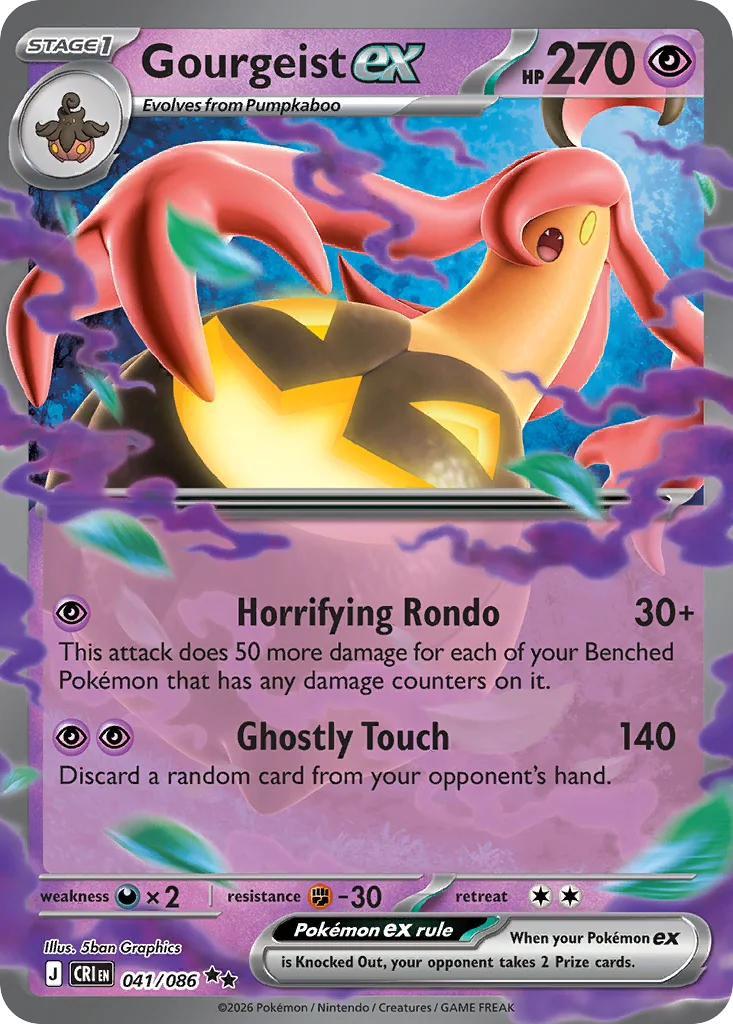 Gourgeist ex Pokemon card from Chaos Rising, card number 41