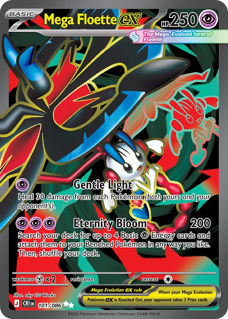 Mega Floette ex Pokemon card from Chaos Rising, card number 101