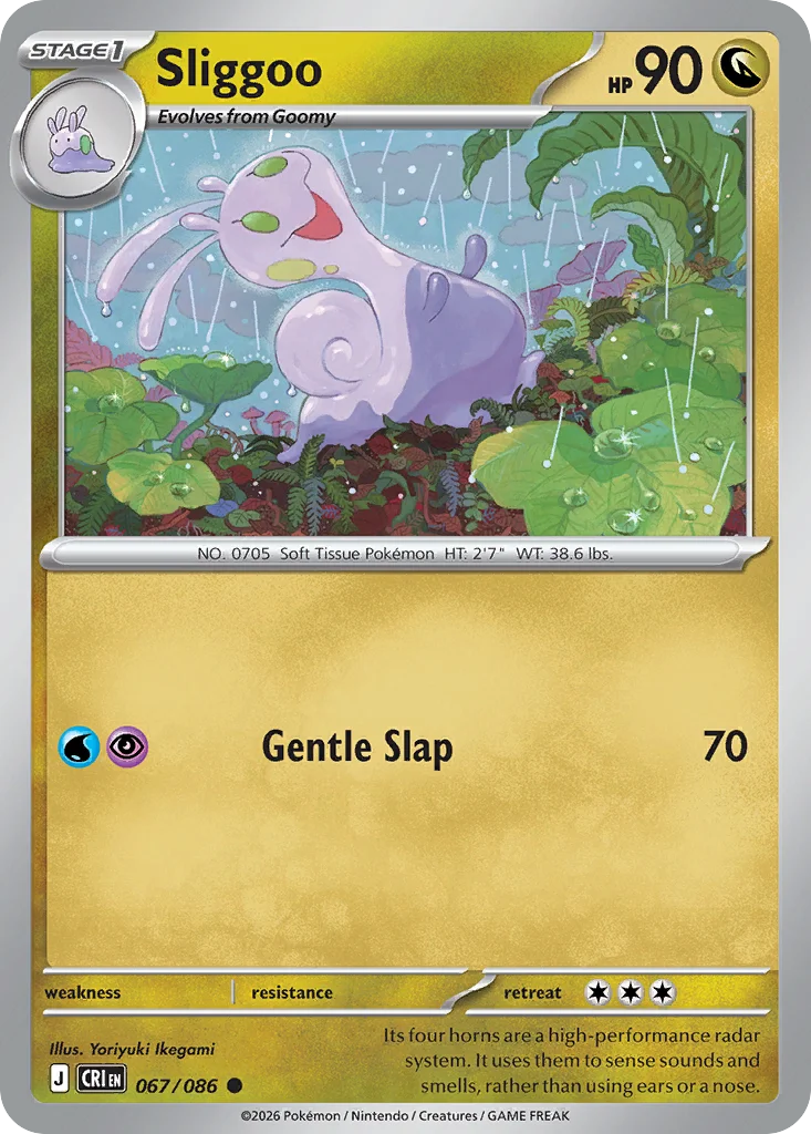Sliggoo Pokemon card from Chaos Rising, card number 67
