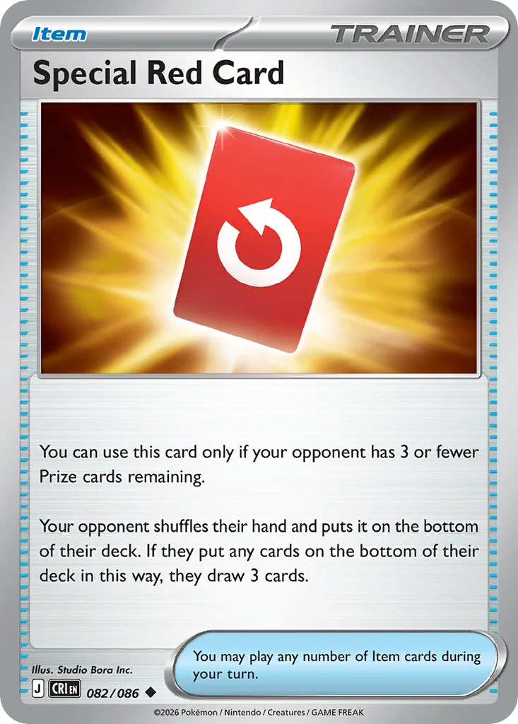 Special Red Card Pokemon card from Chaos Rising, card number 82