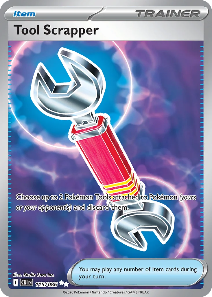 Tool Scrapper Pokemon card from Chaos Rising, card number 115