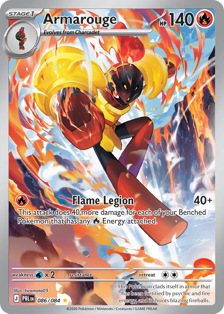 Armarouge Pokemon card from Pitch Black, card number 86