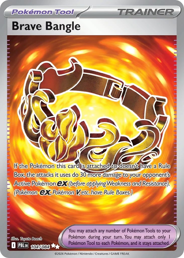 Brave Bangle Pokemon card from Pitch Black, card number 104