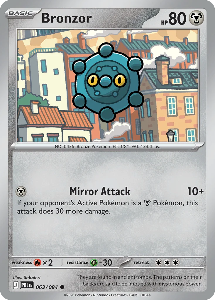 Bronzor Pokemon card from Pitch Black, card number 63