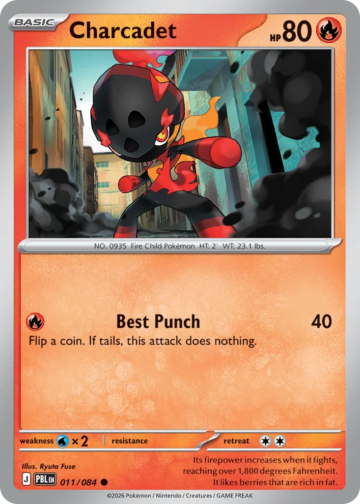 Charcadet Pokemon card from Pitch Black, card number 11
