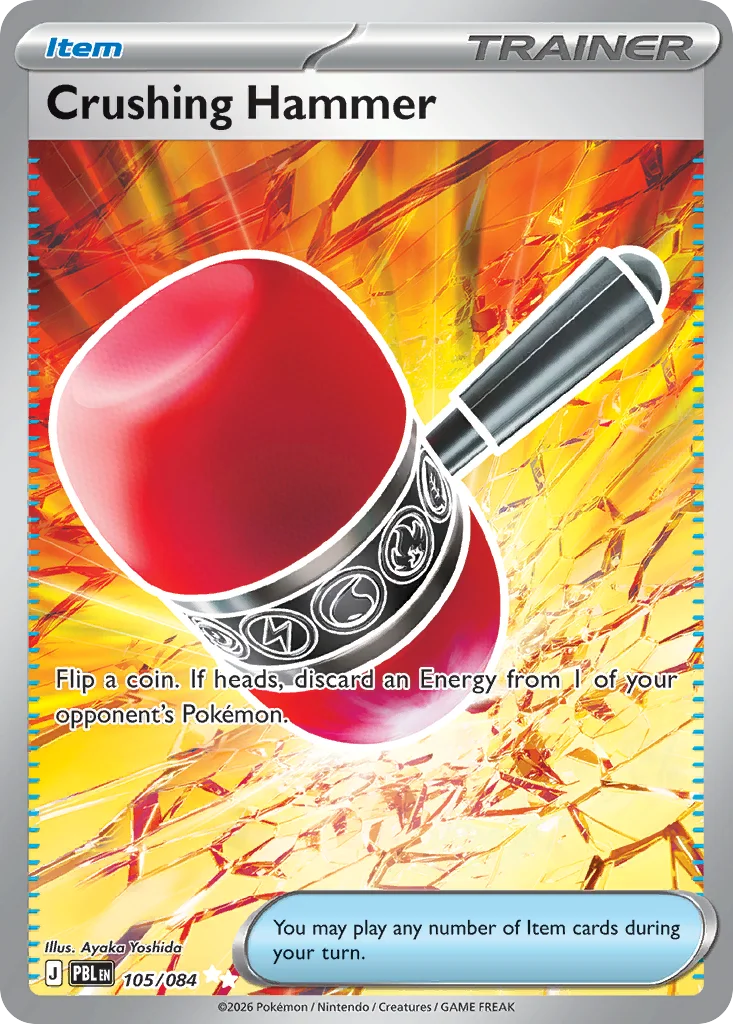 Crushing Hammer Pokemon card from Pitch Black, card number 105