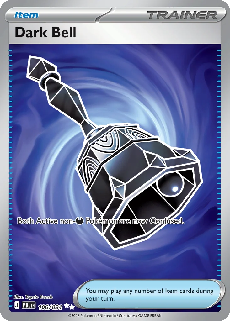 Dark Bell Pokemon card from Pitch Black, card number 106