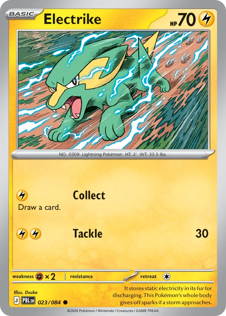 Electrike Pokemon card from Pitch Black, card number 23