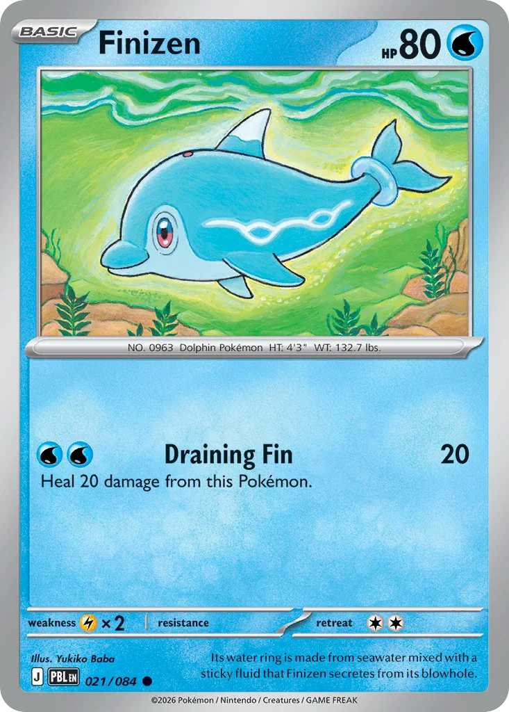 Finizen Pokemon card from Pitch Black, card number 21