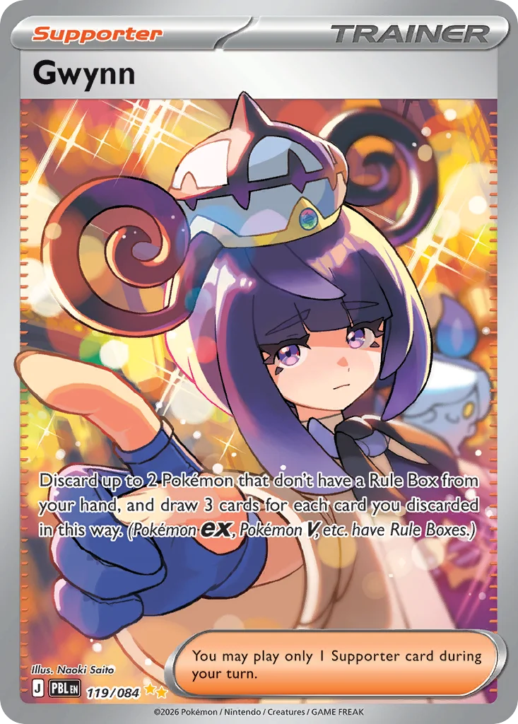 Gwynn Pokemon card from Pitch Black, card number 119