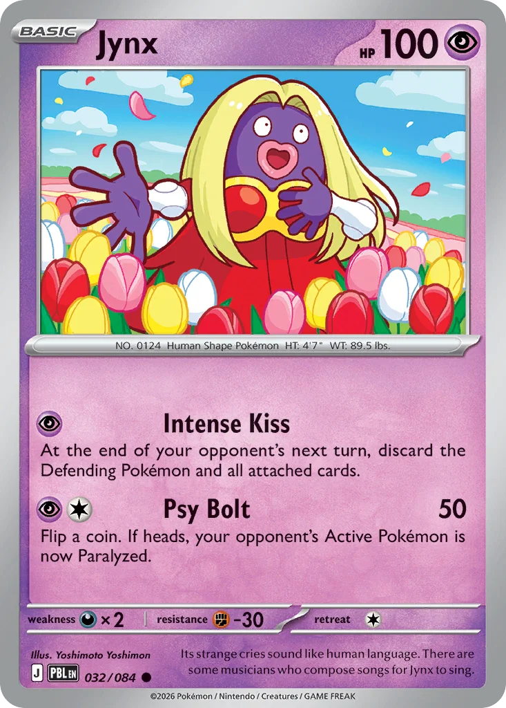 Jynx Pokemon card from Pitch Black, card number 32