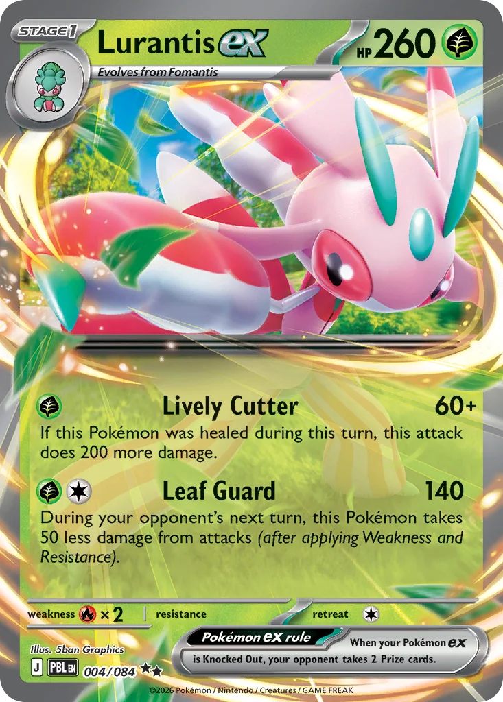 Lurantis ex Pokemon card from Pitch Black, card number 4