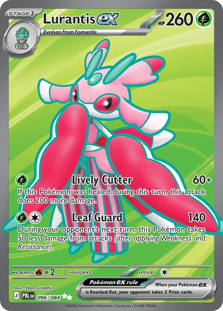 Lurantis ex Pokemon card from Pitch Black, card number 96