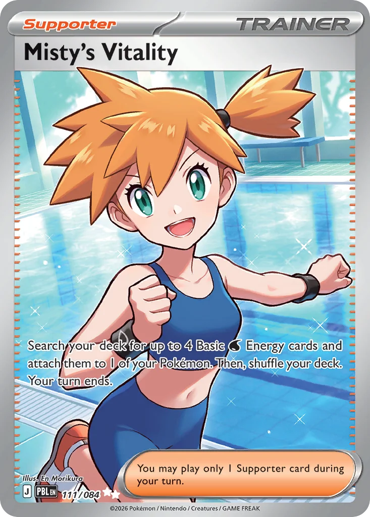 Misty's Vitality Pokemon card from Pitch Black, card number 111