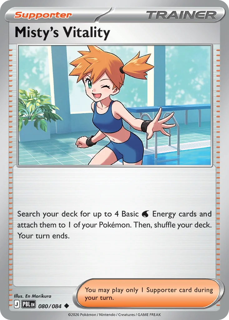 Misty's Vitality Pokemon card from Pitch Black, card number 80