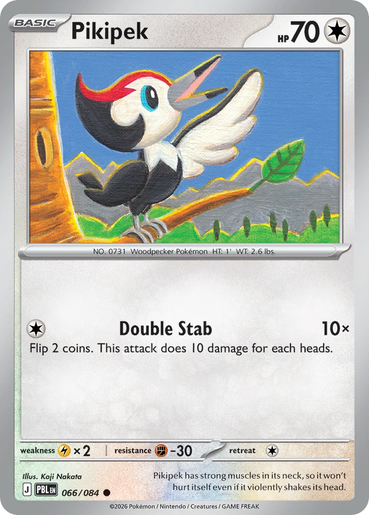 Pikipek Pokemon card from Pitch Black, card number 66