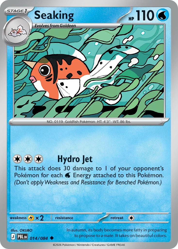 Seaking Pokemon card from Pitch Black, card number 14
