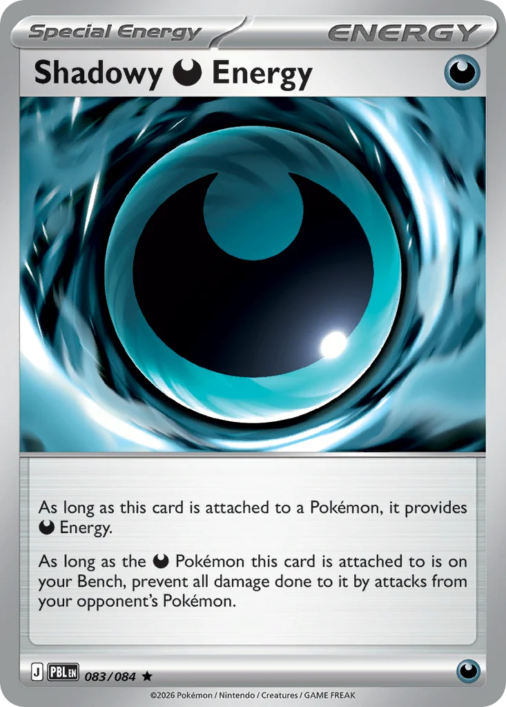 Shadowy Darkness Energy Pokemon card from Pitch Black, card number 83