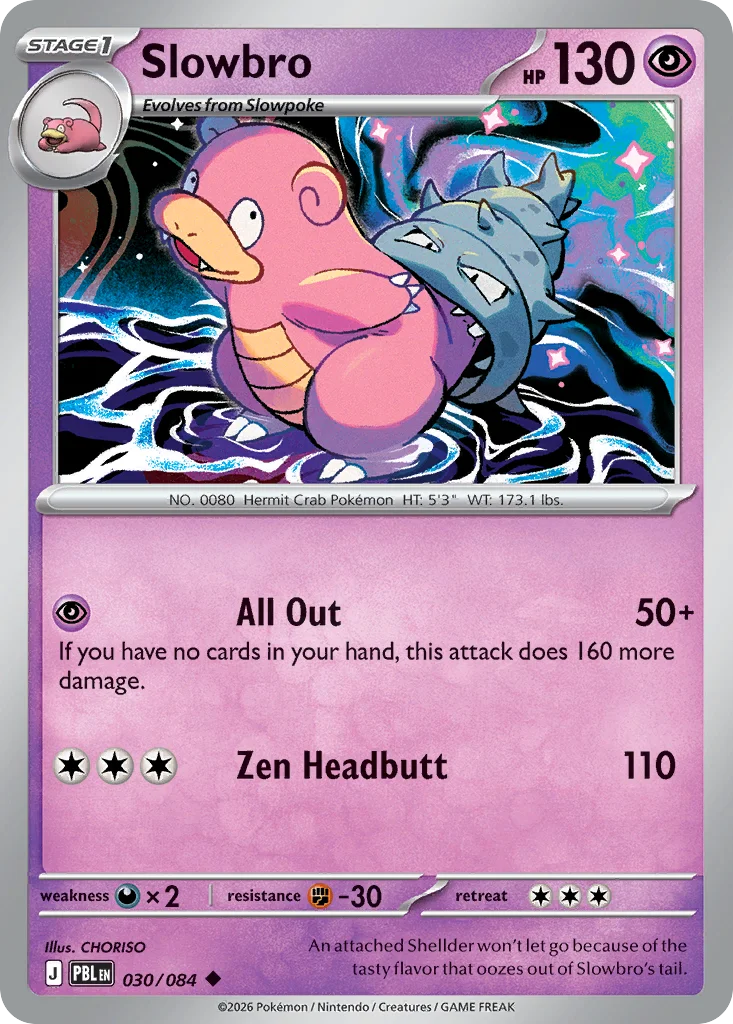 Slowbro Pokemon card from Pitch Black, card number 30