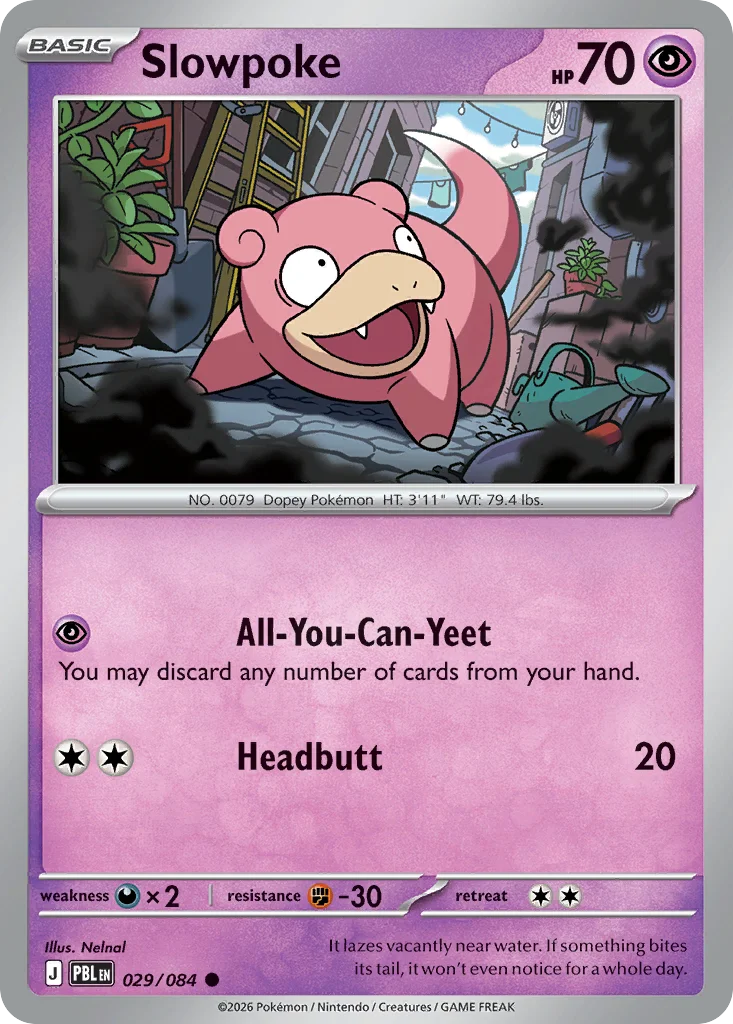 Slowpoke Pokemon card from Pitch Black, card number 29