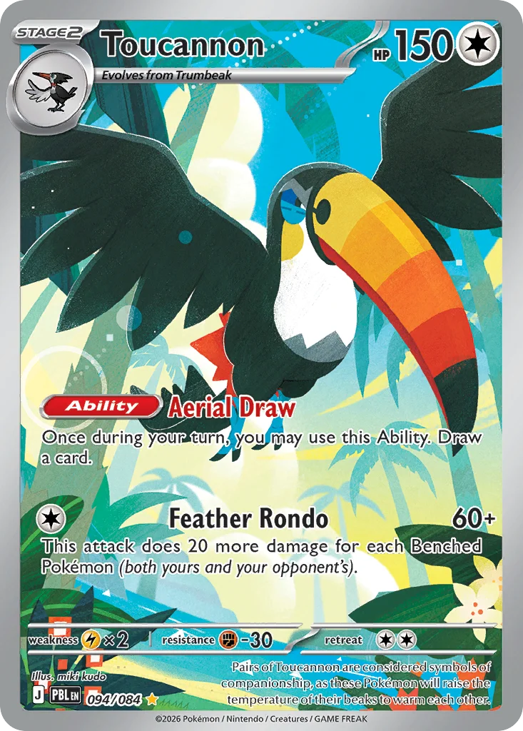Toucannon Pokemon card from Pitch Black, card number 94