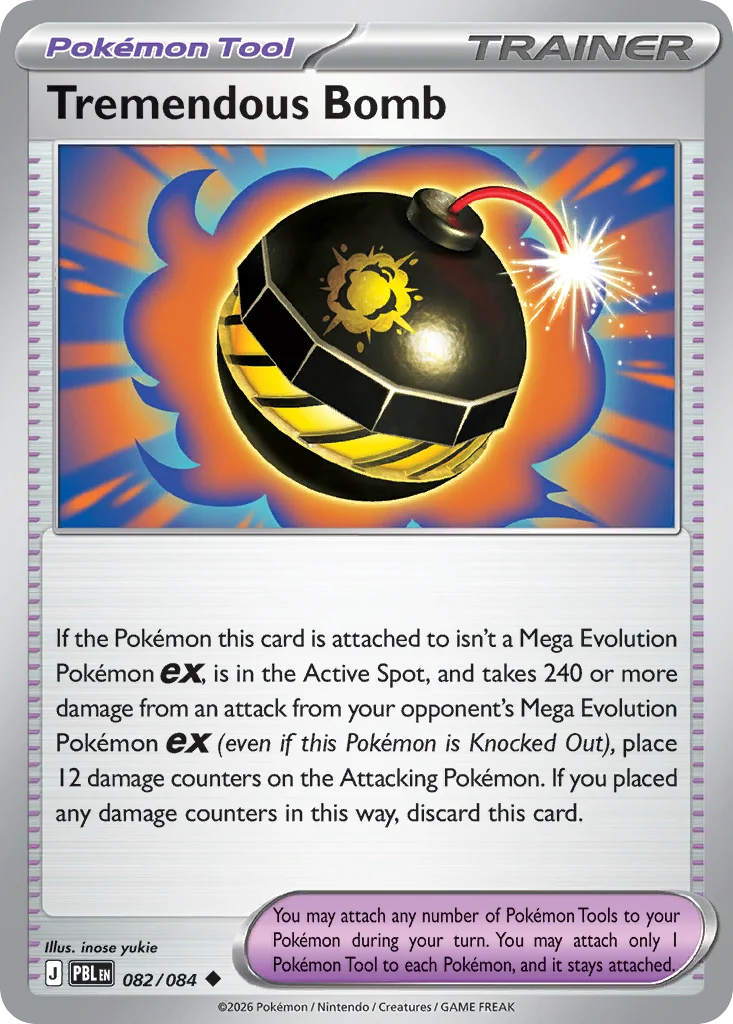 Tremendous Bomb Pokemon card from Pitch Black, card number 82