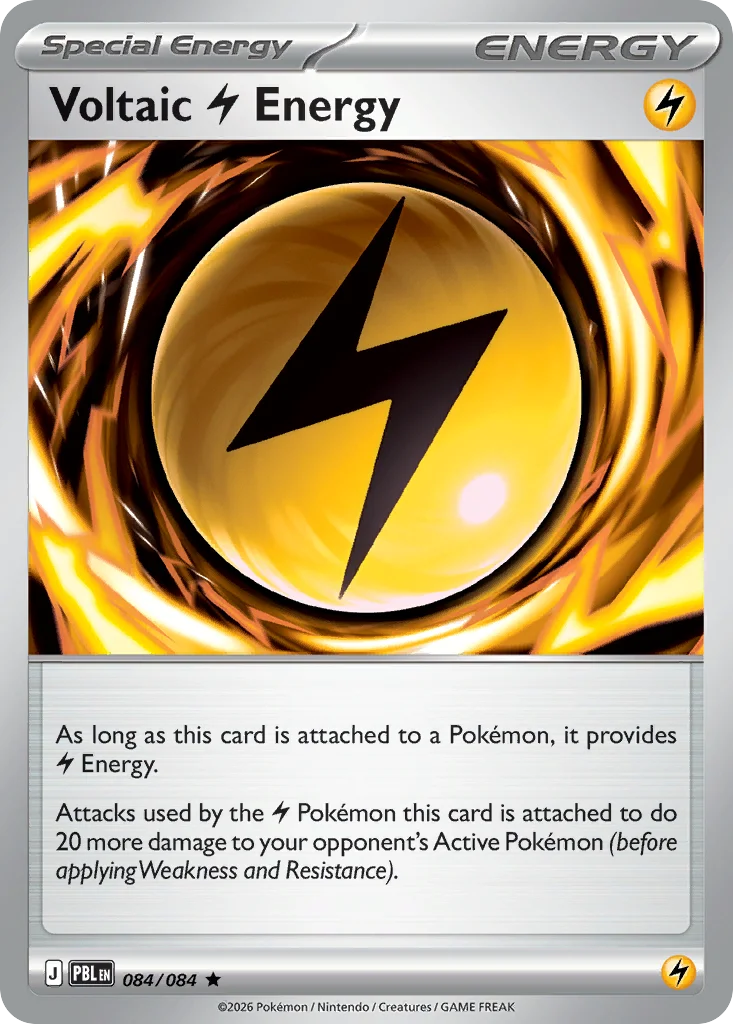 Voltaic Lightning Energy Pokemon card from Pitch Black, card number 84