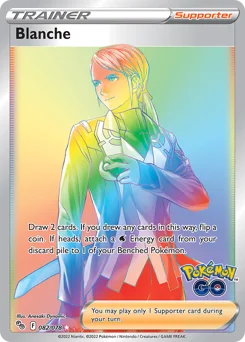 Blanche Pokemon card from Pokémon GO, card number 82
