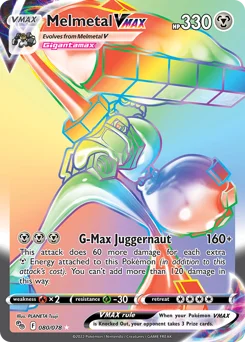 Melmetal VMAX Pokemon card from Pokémon GO, card number 80