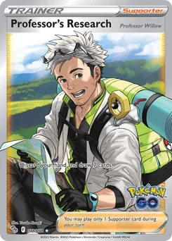 Professor's Research Pokemon card from Pokémon GO, card number 78