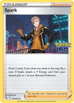 Spark Pokemon card from Pokémon GO, card number 70