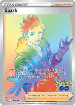Spark Pokemon card from Pokémon GO, card number 85