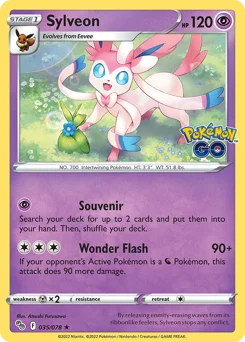 Sylveon Pokemon card from Pokémon GO, card number 35