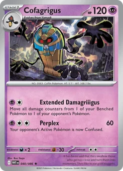 Cofagrigus Pokemon card from White Flare, card number 40