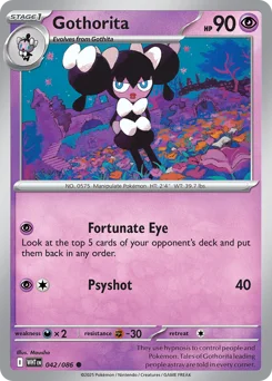 Gothorita Pokemon card from White Flare, card number 42