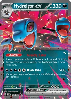 Hydreigon ex Pokemon card from White Flare, card number 67