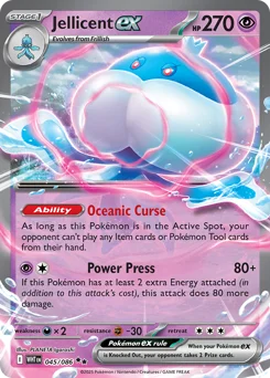 Jellicent ex Pokemon card from White Flare, card number 45