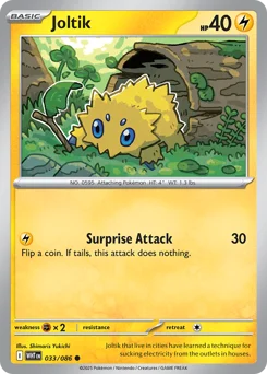 Joltik Pokemon card from White Flare, card number 33