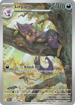 Liepard Pokemon card from White Flare, card number 137