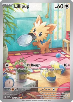 Lillipup Pokemon card from White Flare, card number 154