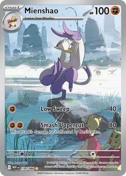 Mienshao Pokemon card from White Flare, card number 134