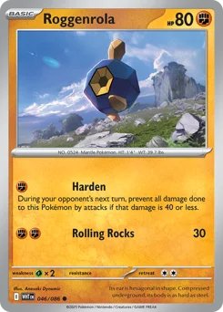Roggenrola Pokemon card from White Flare, card number 46