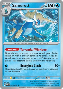 Samurott Pokemon card from White Flare, card number 23
