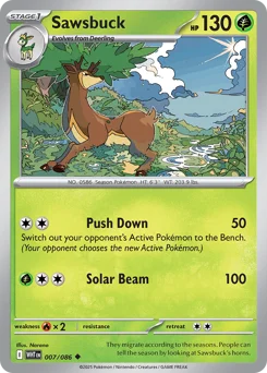 Sawsbuck Pokemon card from White Flare, card number 7
