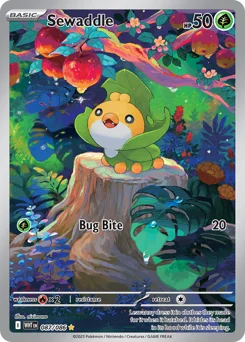 Sewaddle Pokemon card from White Flare, card number 87