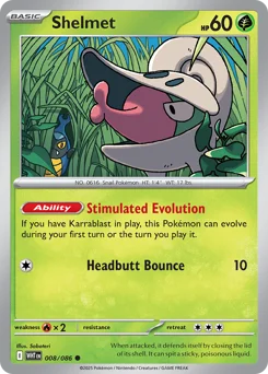 Shelmet Pokemon card from White Flare, card number 8